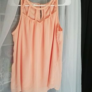 Peach Maurices lattice accent cami L